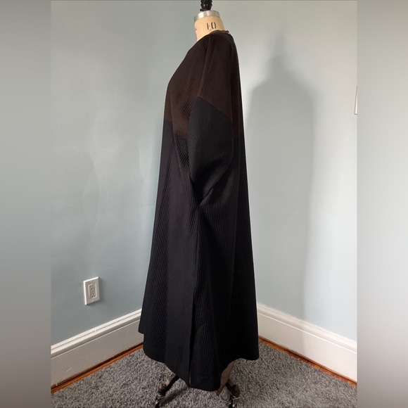 🆕ESKANDAR BERGDORF GOODMAN Size 0 Brown & Black Ribbed Coatigan - Picture 3 of 11